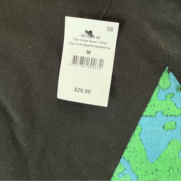 Men’s Size Medium Pink Floyd World Tour Black T-Shirt New Planes - Picture 4 of 10